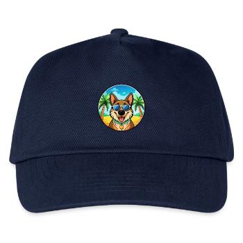Majorca Shepherd Dog Breed Cartoon Sunglass Beach - Kids’ Baseball Cap - navy - Front