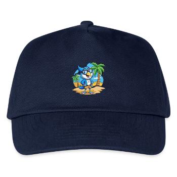 Blue Jay Lustige Cartoon Sommer Strand Sonnenbrille - Kinder Basecap - Navy - Vorne