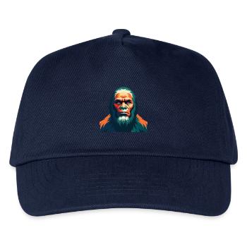 Big Foot Cartoon Figur Buntes Haustier Tier - Kinder Basecap - Navy - Vorne