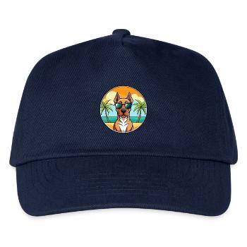 Rhodesian Ridgeback Hunderasse Cartoon Sonnenbrille - Kinder Basecap - Navy - Vorne