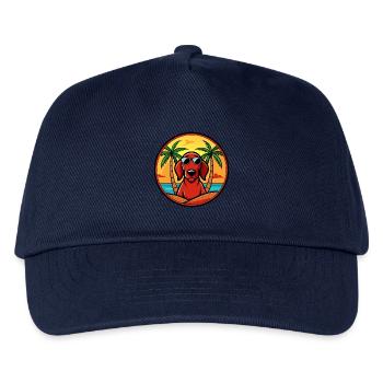 Redbone Coonhound Hunderasse Cartoon Sonnenbrille Strand - Kinder Basecap - Navy - Vorne