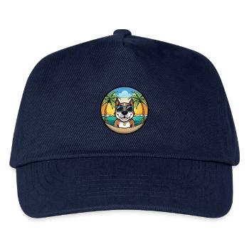 Perdiguero Navarro Hunderasse Cartoon Sonnenbrille - Kinder Basecap - Navy - Vorne
