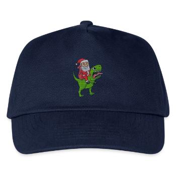 Christmas Dinosaur Ugly Christmas Effect - Kids’ Baseball Cap - navy - Front