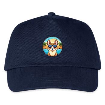 Norwegische Lundehund Hunderasse Cartoon Sonnenbrille - Kinder Basecap - Navy - Vorne