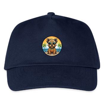 Norfolk Terrier Dog Breed Cartoon Sunglasses Beach - Kids’ Baseball Cap - navy - Front