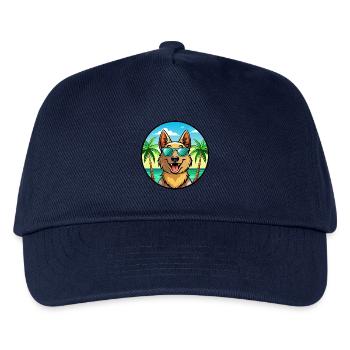 Majorca Shepherd Dog Breed Cartoon Sunglass Beach - Kids’ Baseball Cap - navy - Front