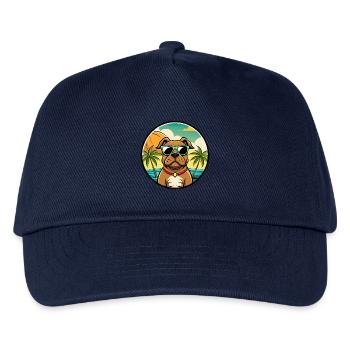 Boerboel Hunderasse Cartoon Sonnenbrille Strand - Kinder Basecap - Navy - Vorne