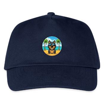 Schwarzwälder Laufhund Hunderasse Cartoon Sonnenbrille - Kinder Basecap - Navy - Vorne