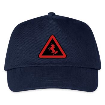 Achtung Einhorn, Gefahr - Kinder Basecap - Navy - Vorne