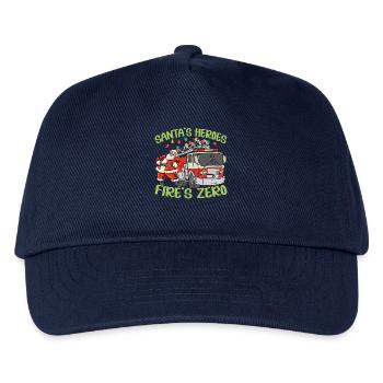 Santa's Heroes Feuerwehr Null Brandbekämpfung Weih - Kinder Basecap - Navy - Vorne