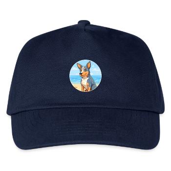 Blauer Heeler Hund Rasse Cartoon Kawaii Clipart Hund - Kinder Basecap - Navy - Vorne
