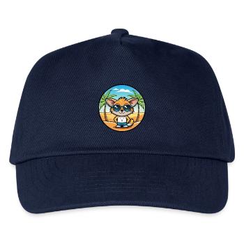 Pixie Bob Cat Breed Cartoon Sunglasses Beach - Kids’ Baseball Cap - navy - Front