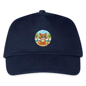 Havana Brown Cat Breed Cartoon Sunglasses Beach - Kids’ Baseball Cap - navy - Front