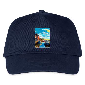 Whitstable Harbour England Uk Travel Poster WPA - Kids’ Baseball Cap - navy - Front