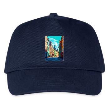 Pilsen Tschechische Republik Vintage Reiseplakat WPA - Kinder Basecap - Navy - Vorne
