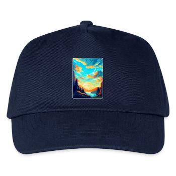 Podyji Tschechische Republik Vintage Reiseposter WPA - Kinder Basecap - Navy - Vorne