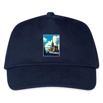 Belfast Irland Vintage Reiseposter WPA Souvenir - Kinder Basecap - Navy - Vorne
