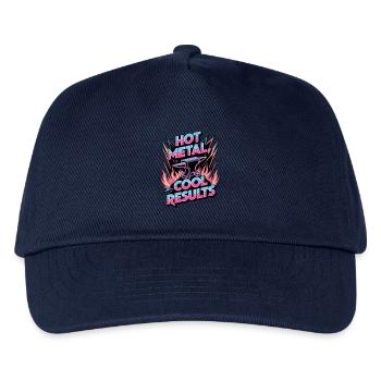 Hot Metal, Cool Results - Kids’ Baseball Cap - navy - Front