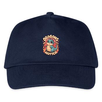 Drachen sind nur heißer - Kinder Basecap - Navy - Vorne