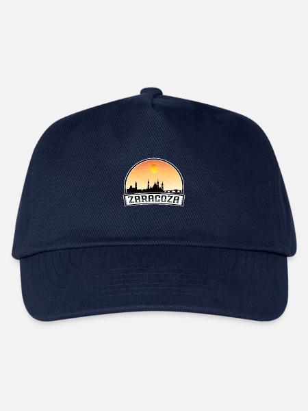 Zaragoza Spanien Skyline Vintage Sunset Travel Souve - Kinder Basecap - Navy