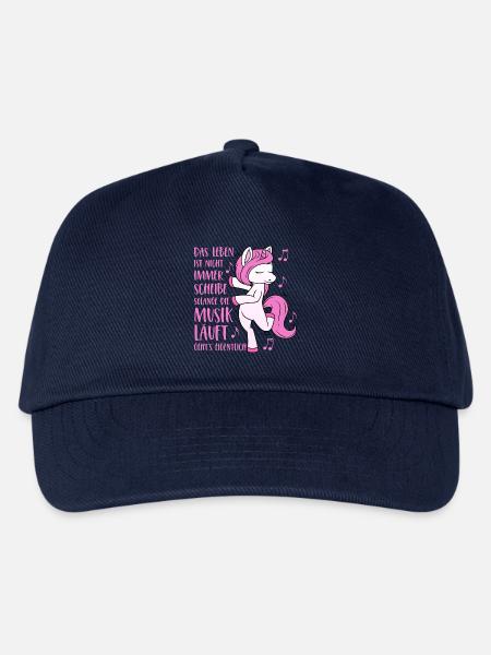 Musik Einhorn - Das Leben ist nicht immer Scheisse - Kinder Basecap - Navy