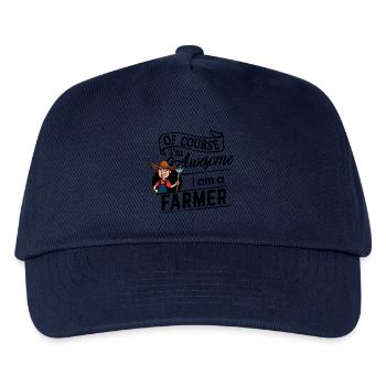 Of course I'm awesome - I am a Farmer - Kinder Basecap - Navy - Vorne