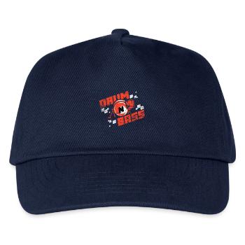 Energetischer Drum n Bass Beat - Kinder Basecap - Navy - Vorne