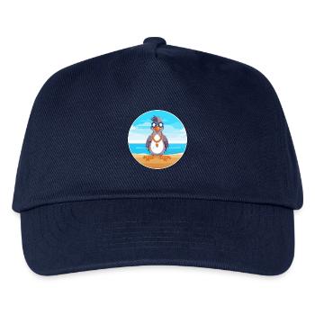 Jay Cartoon Yoga Strand Sommer Illustration - Kinder Basecap - Navy - Vorne