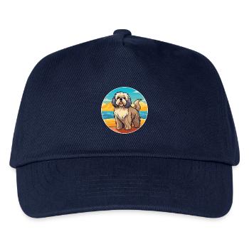 Tibetisch Kyi Apso Hund Rasse Cartoon Kawaii Clipart - Kinder Basecap - Navy - Vorne