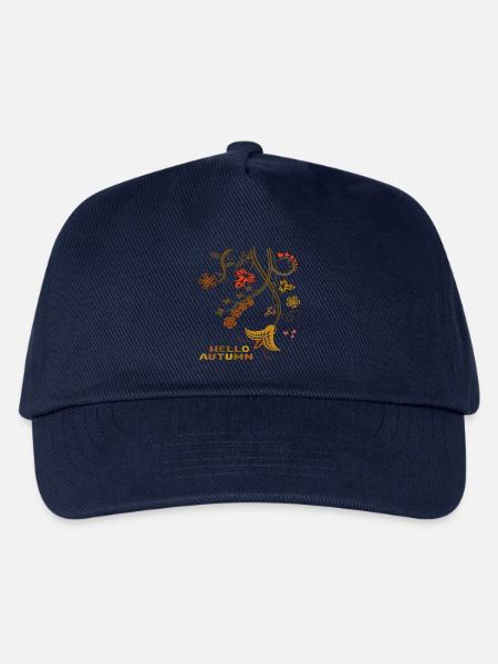 Hello Autumn, Hallo Herbst - Kinder Basecap - Navy