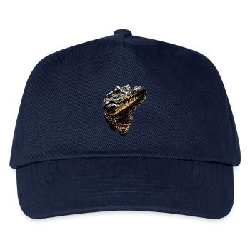 Krokodil Alligator Reptilien Kroko Liebe Krokodile - Kinder Basecap - Navy - Vorne