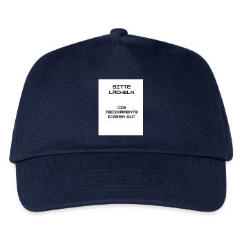 Keep Smiling - Kinder Basecap - Navy - Vorne