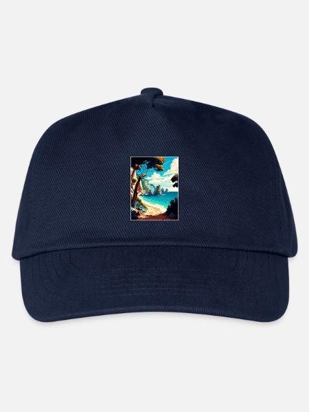 Zakynthos Griechenland Dekoration Griechisches Reiseposter - Kinder Basecap - Navy