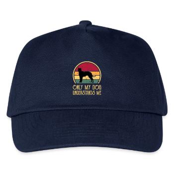 Cordoba Kampfhund Liebhaber Silhouette Retro Sonnenuntergang - Kinder Basecap - Navy - Vorne