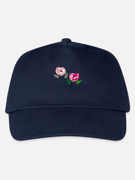 zwei Blumen - Kinder Basecap - Navy