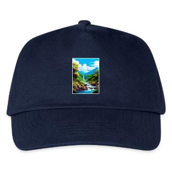 Nasse Tropen von Queensland Vintage-Reiseposter - Kinder Basecap - Navy - Vorne