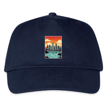 Brisbane Australien Vintage Reiseposter Souvenir - Kinder Basecap - Navy - Vorne