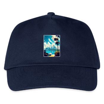 Brisbane Australien Vintage Reiseposter Souvenir - Kinder Basecap - Navy - Vorne