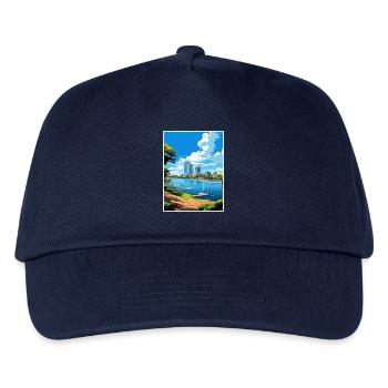 Darwin Australien Deko Vintage Reiseposter WPA - Kinder Basecap - Navy - Vorne