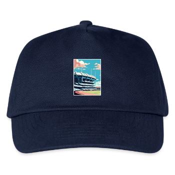 Melbourne Cricket Ground Australi Reiseposter - Kinder Basecap - Navy - Vorne