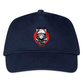 Ninja Cat - Kinder Basecap - Navy - Vorne