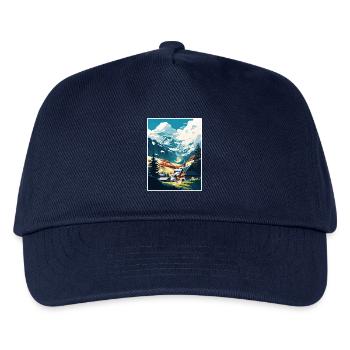 Zell am Ziller Österreich Vintage Reiseposter WPA - Kinder Basecap - Navy - Vorne