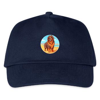 Tibetischer Mastiff Hund Rasse Cartoon Kawaii Clipart - Kinder Basecap - Navy - Vorne