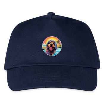 Tibetan Mastiff Hunderasse Bunte Karikatur Waterco - Kinder Basecap - Navy - Vorne