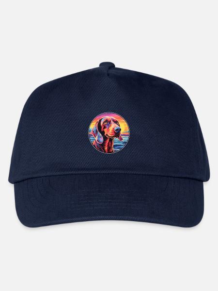 Norwegischer Jagdhund Rasse Bunte Karikatur Waterco - Kinder Basecap - Navy