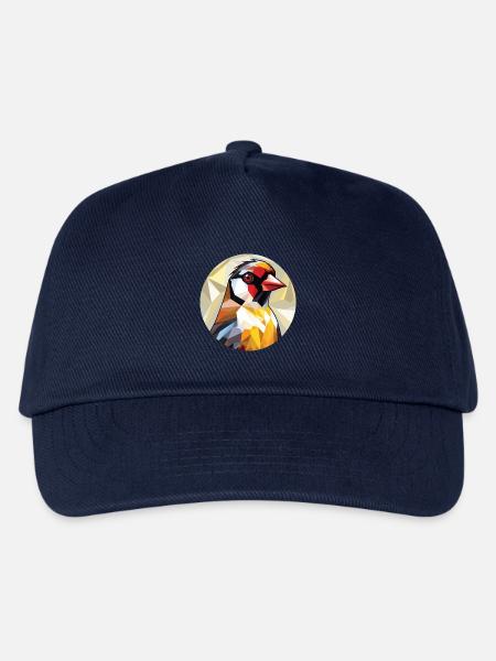 Stieglitz Bunte Aquarell Tier Illustration - Kinder Basecap - Navy