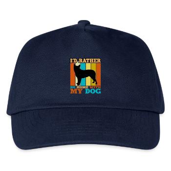 Blue Heeler Dog Lover Silhouette Vintage Sunset - Kinder Basecap - Navy - Vorne