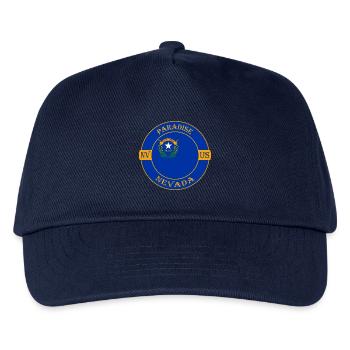 Paradies Nevada Flagge USA Reise Souvenir Abzeichen - Kinder Basecap - Navy - Vorne