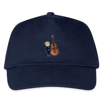 Eifriger Kontrabass Orchesterkind - Kinder Basecap - Navy - Vorne