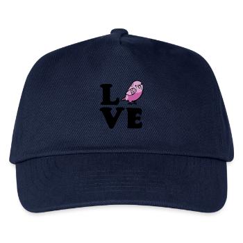 Love Wellensittich - Kinder Basecap - Navy - Vorne